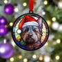 Cairn Terrier In Santa Hat Suncatcher Decoration, thumbnail 3 of 6