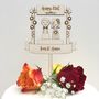 Personalised Wooden Wedding Anniversary Cake Topper, thumbnail 3 of 6