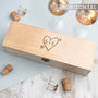Personalised Carved Heart Wine Box For Couples, thumbnail 1 of 6