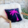 Velvet Palm Tree Cushion, thumbnail 3 of 3