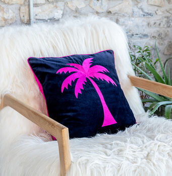 Velvet Palm Tree Cushion, 3 of 3