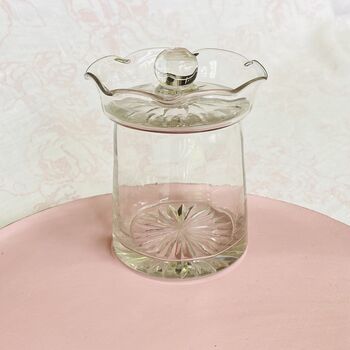 Antique Crystal Cut Glass Lidded Jam / Preserve Pot ~ 10, 7 of 10