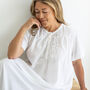 Women's White Cotton Nightdress Katie, thumbnail 1 of 4