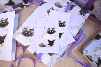 Fairy Cat Eco Friendly Gift Tag Set Of Six, 5 of 5