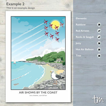 Design Your Own Coastlines Travel Poster Print, 5 of 10