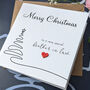 Brother In Law Christmas Card, 3D Wooden Heart, thumbnail 3 of 4