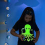 Octopus Glow In The Dark Interactive Tshirt, thumbnail 1 of 4