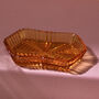 Vintage Art Deco Glass Trinket Bowl / Dish Amber, thumbnail 2 of 3
