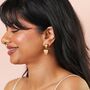Chunky Double Heart Drop Earrings, thumbnail 5 of 6