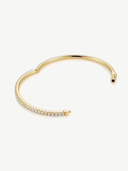 Gold Or Silver Tennis Bangle Bracelet, 7 of 11
