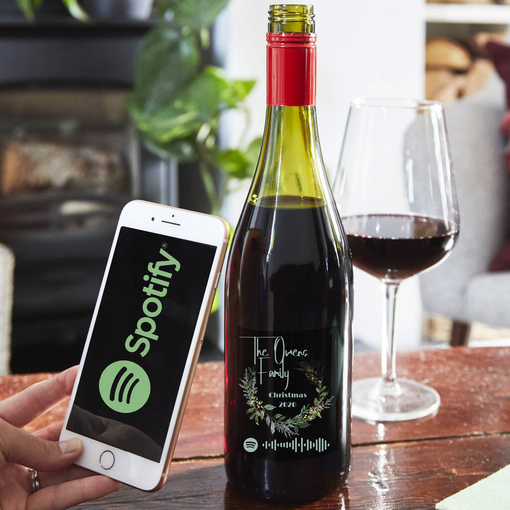 Personalised Red Wine With Spotify Playlist, 1 of 4