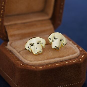 Labrador Dog Stud Earrings In Sterling Silver, 7 of 12