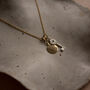 Astralis Silver Key Disc Necklace 14k Gold Filled Chain, thumbnail 5 of 6