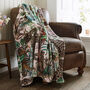 Luxury Mozambique Tropical Printed Fleece Soft Throw, thumbnail 1 of 3
