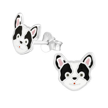 Top Dog French Bulldog Silver Earrings, 3 of 5
