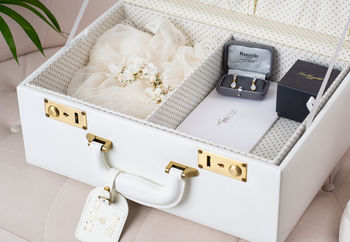 Personalised Wedding Memory Suitcase Keepsake Box, 4 of 10