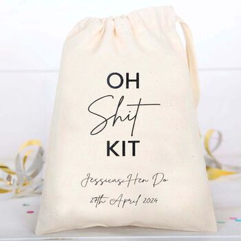 Oh Shit Kit Personalised Hen Night Hangover Bag, 2 of 2
