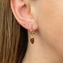 18ct Gold Plated January Birthstone Hoop Earrings, thumbnail 1 of 8