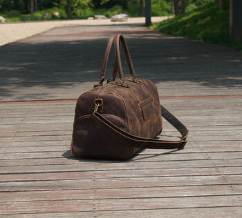 Worn Look Leather Boot Bag, 11 of 12