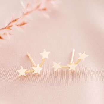 Sterling Silver Star Climber Personalised Earrings, 2 of 6