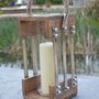 Nautical Wood Candle Lantern With Rope Handle, thumbnail 2 of 3
