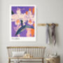 Flora Purple Flower Art Print, thumbnail 2 of 3