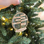 Christmas Family Snow Globe Street Sign Tree Decoration, thumbnail 4 of 6