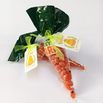 Jelly Bean Carrot Shaped Easter Treats With Gift Tag, 2 of 2