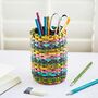 Recycled Newspaper Round Pencil Holder, thumbnail 8 of 11