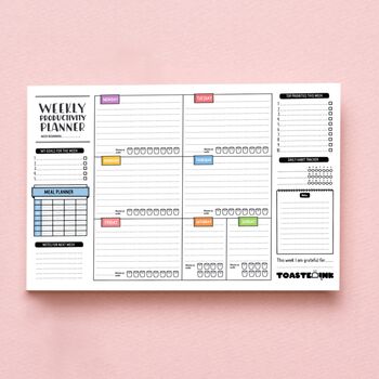 A4 Weekly Productivity Planner Desk Pad, 5 of 6