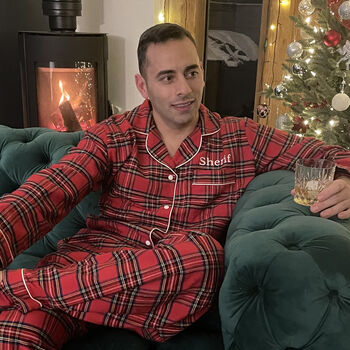Men's Personalised Tartan Luxury Pyjama, 2 of 2