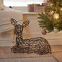 Studley Rattan Resting Fawn Light Up Reindeer, thumbnail 6 of 6