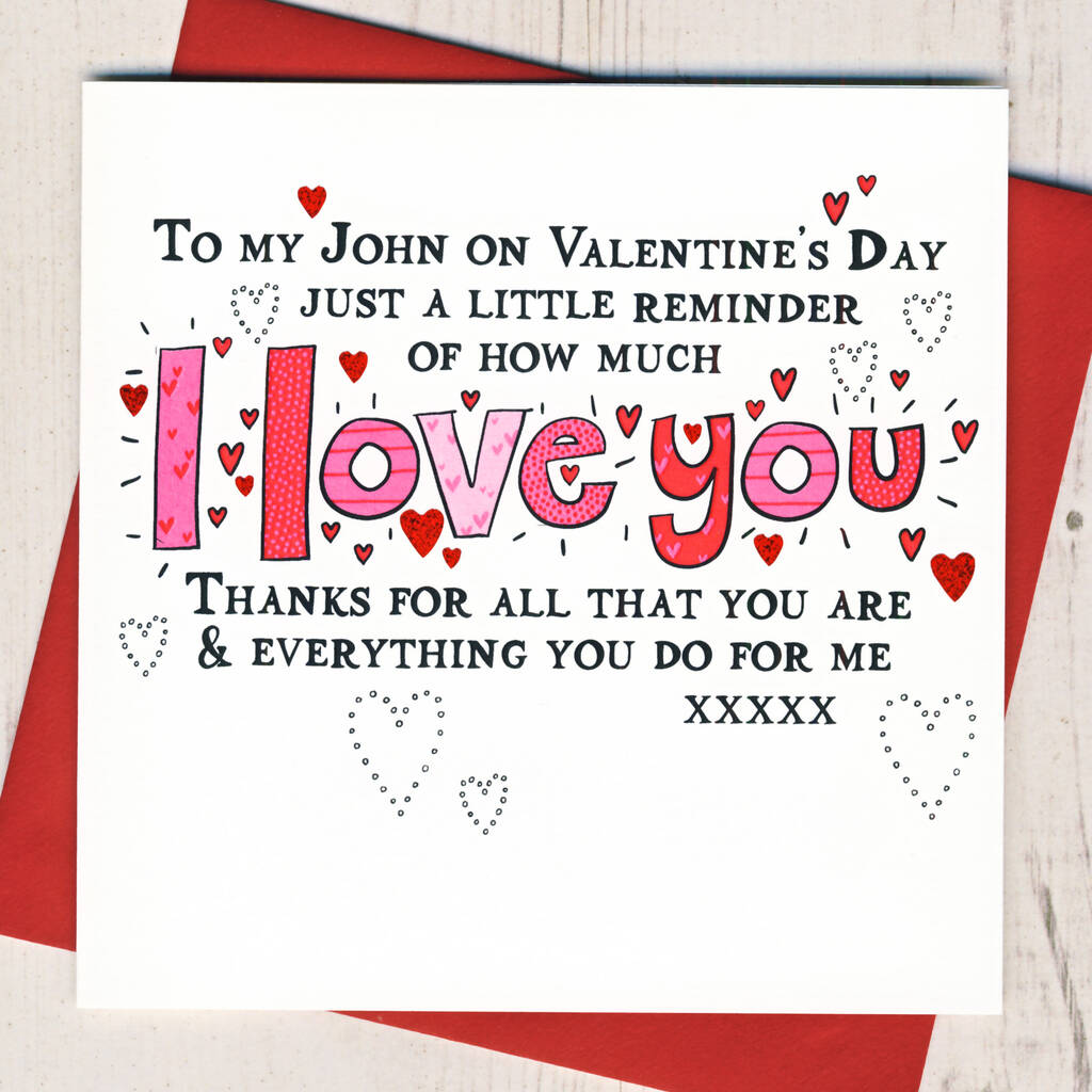 Personalised Valentine I Love You Card By Eggbert & Daisy