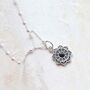 Sterling Silver Gemstone Moroccan Flower Necklace, thumbnail 4 of 7