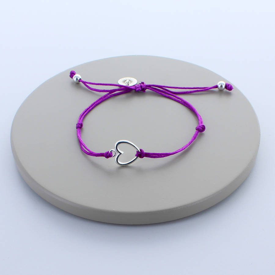 Delicate Silver Heart Friendship Bracelet By Francesca ...