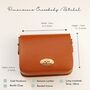 Small Satchel Style Caramel Leather Crossbody, thumbnail 7 of 11