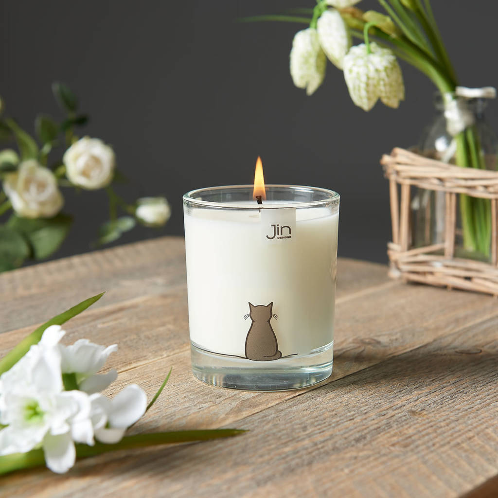 Sitting Cat Candle By Jin Designs
