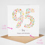 Floral Fun Personalised 95th Birthday Card, thumbnail 2 of 5