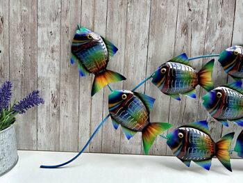 Tropical Fish Metal Wall Sculpture 70cm Coastal Décor, 8 of 12