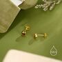 Tiny Garnet Red Cz Heart Stud Earrings, thumbnail 8 of 12