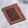 Personalised Slim Tan Leather Card Holder Wallet, thumbnail 1 of 2