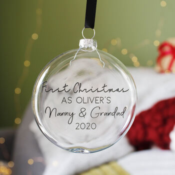 First Christmas As Grandparents Christmas Bauble, 3 of 11