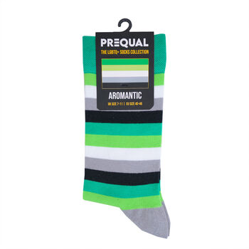Lgbtq+ Aromantic Colours Socks, 2 of 2