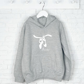 Ballet Shoes Personalised Dance Hoodie For Kids, 4 of 7