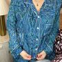 Handmade Silk Pyjamas Long Sleeve Blue, thumbnail 3 of 12