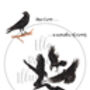 A Murder Of Crows Collective Noun Watercolour Print, thumbnail 5 of 5