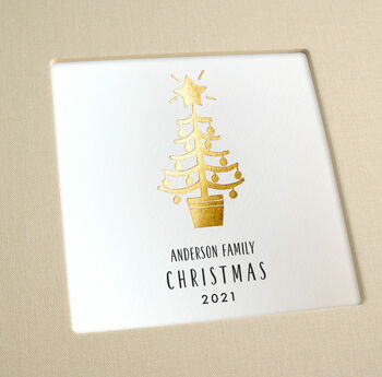Personalised Hand Foiled Christmas Photo Album, 4 of 11
