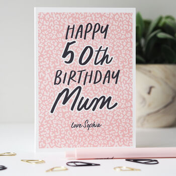 Personalised 50th Birthday Card For Mum, 2 of 3