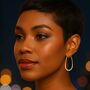 Battered Gold Small Oval Hoop Earrings, thumbnail 1 of 4