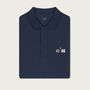 Organic Cotton England Football Navy Polo Shirt, thumbnail 1 of 6